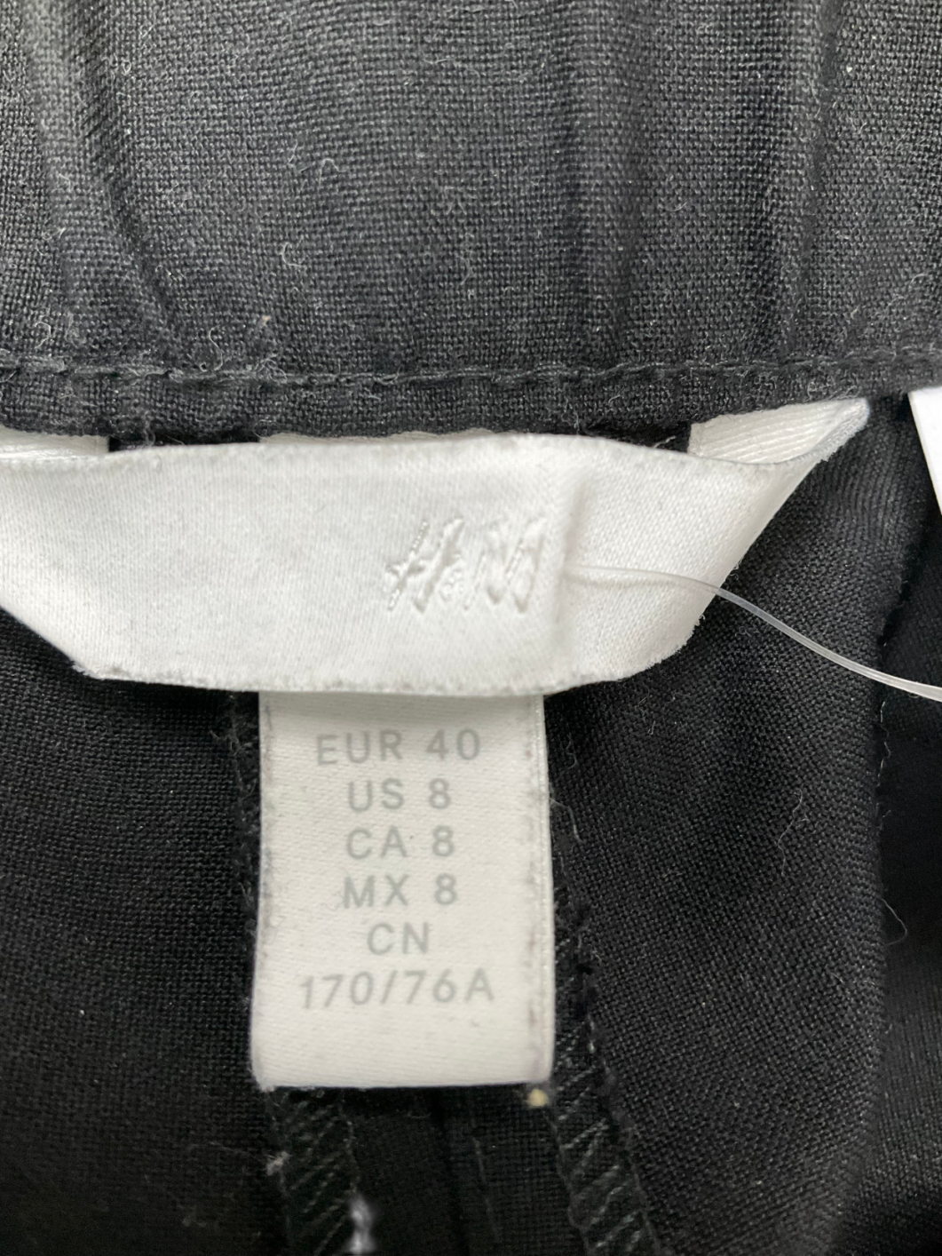 H&M Black Barrel Leg Trousers UK 12