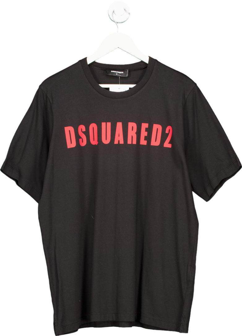 Dsquared2 Black Slouch Fit T-Shirt UK S