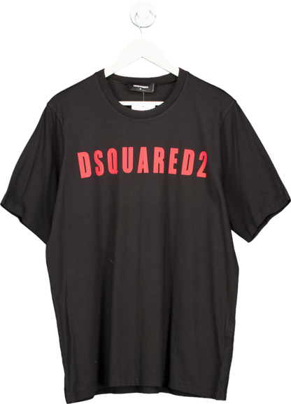 Dsquared2 Black Slouch Fit T-Shirt UK S