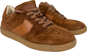 ME+EM Brown Retro Trainer Lwg-certified Italian Suede Leather UK 4 EU 37