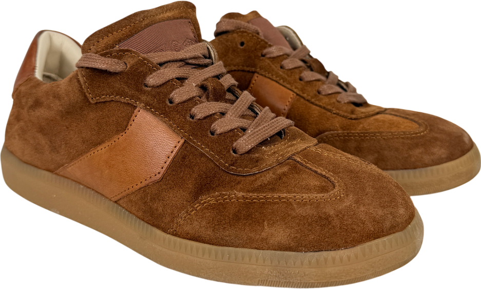 ME+EM Brown Retro Trainer Lwg-certified Italian Suede Leather UK 4 EU 37 👠