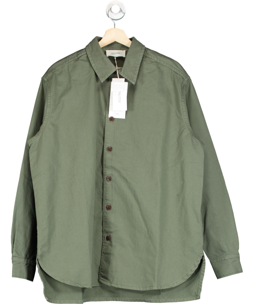 American Vintage Green Long Sleeve Cotton Shirt UK M/L