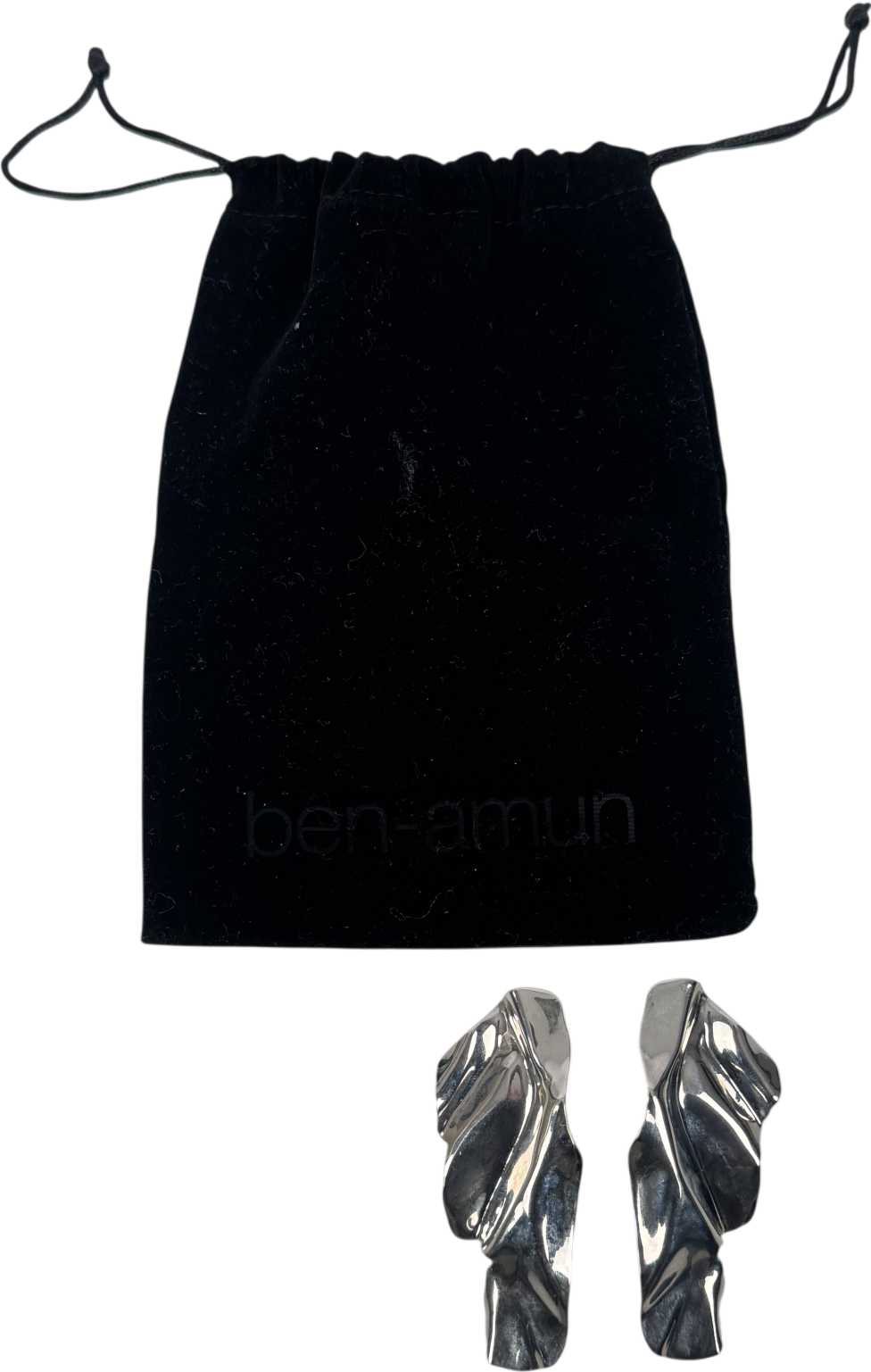 Ben-Amun Metallic Large Silver Toned Statement One Size