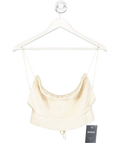 Trois Cream Knitted Tie Top UK S