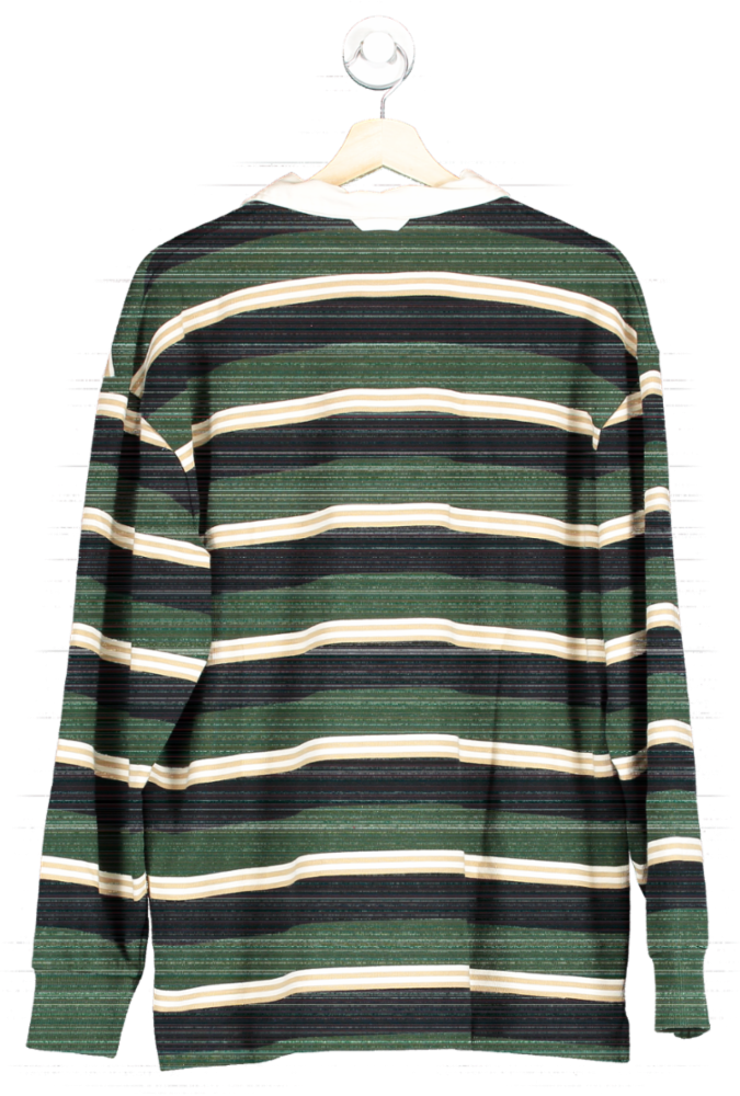 Gant Green Archive Stripe Heavy Rugby Shirt M