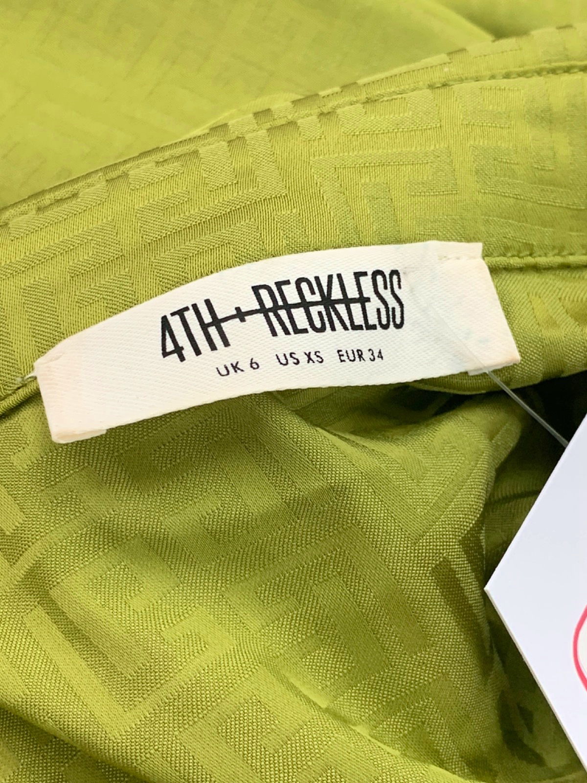 4th + Reckless Green Patterned Shirt UK 6
