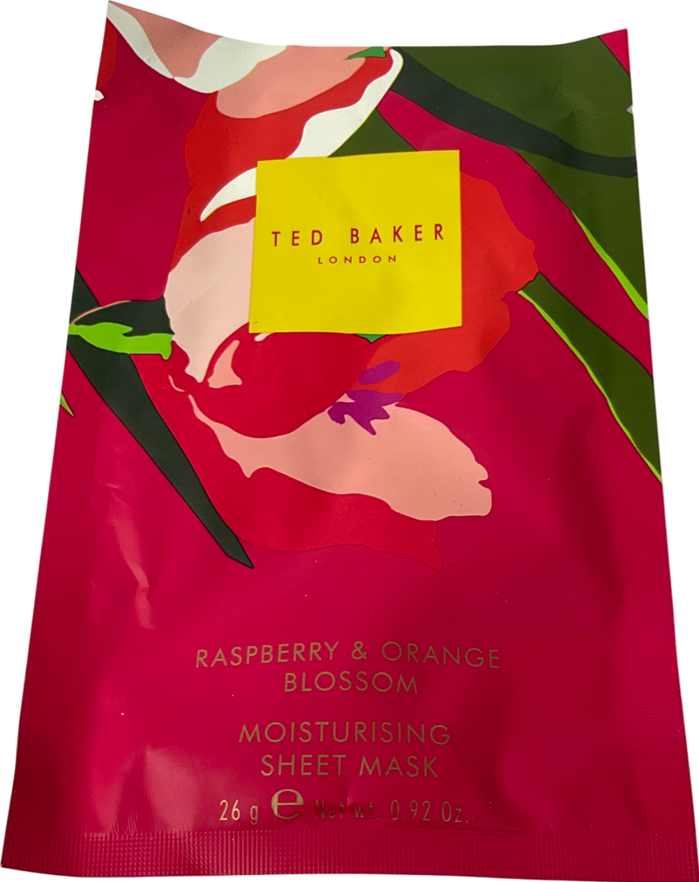 Ted Baker Moisturising Sheet Mask Raspberry And Orange 26g