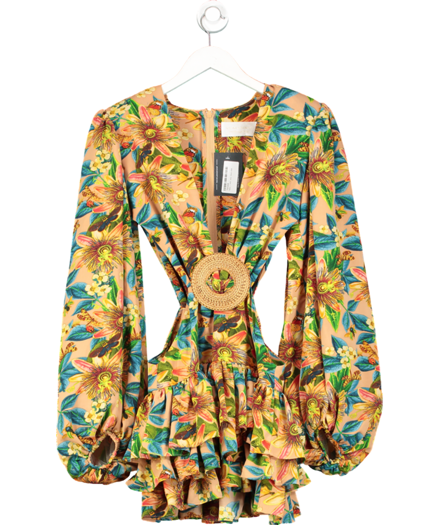 Bronx and Banco Multicoloured Floral Print Ruffle Tiered Mini Dress UK M