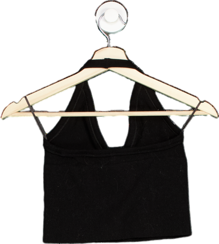 Out From Under Black Ribbed Crop Top SP