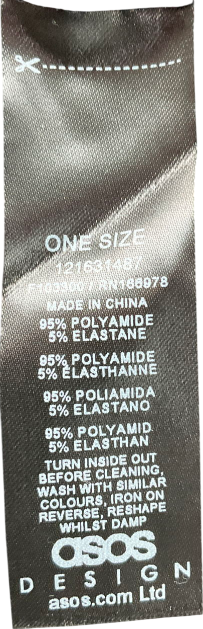 ASOS Black Long Sleeved Crochet Body Suit One Size