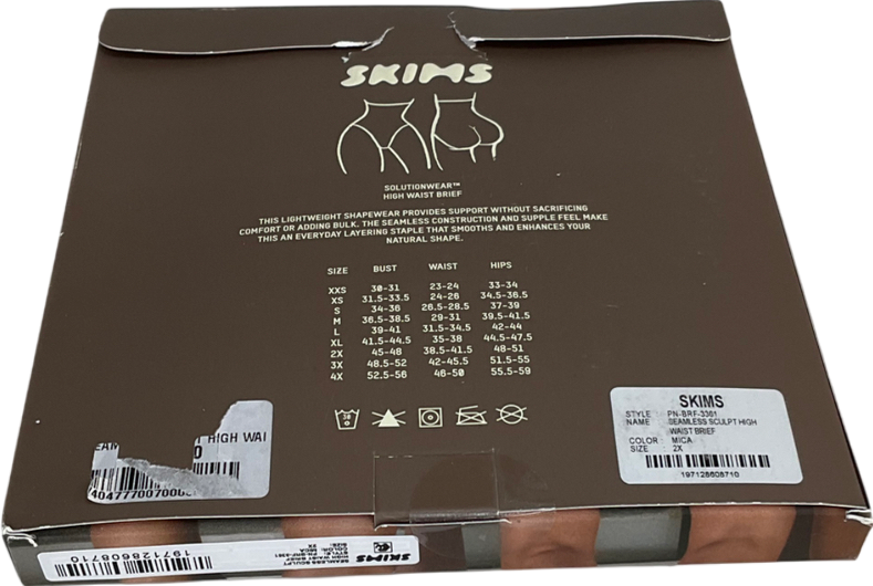 SKIMS Beige Seamless Sculpt High Waist Brief - Mica UK XXL