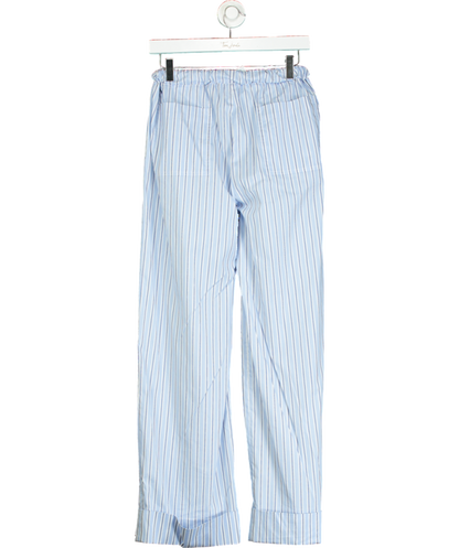 Mistress Rocks Blue Striped Toggle-waist Stretch-woven Trousers UK S