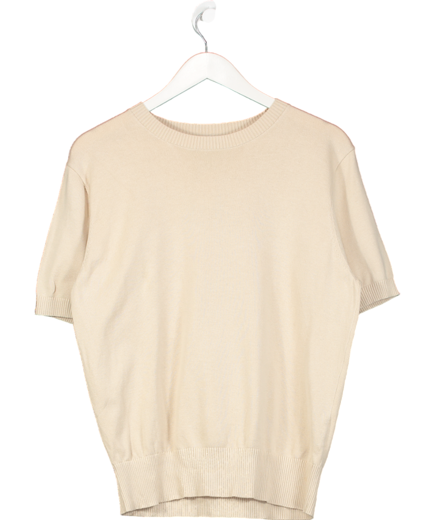 Anthology Beige Knitted T-shirt UK L