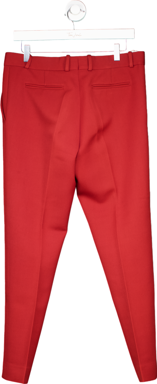 Celine Red Tailored Trousers UK 38