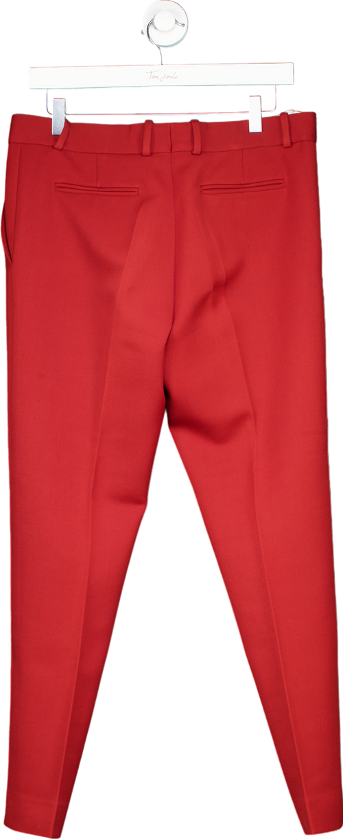 Celine Red Tailored Trousers UK 10