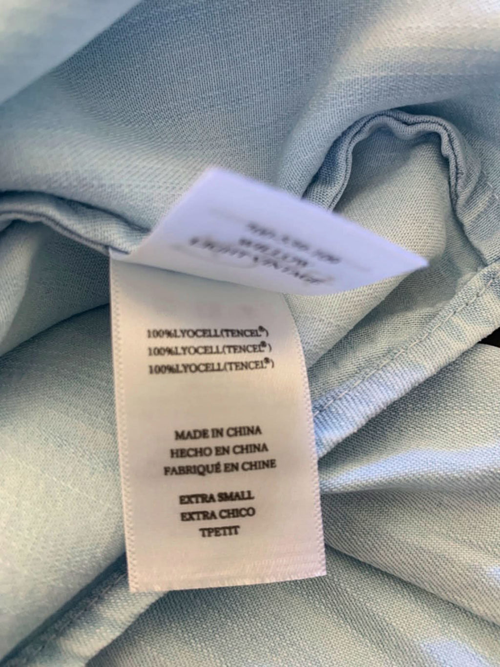 Rails Light Blue Willow Ruffled Chambray Ruffle Sleeve Shirt XS