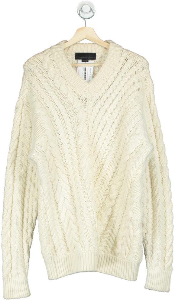 Stella McCartney Cream Cable Knit Jumper UK XS