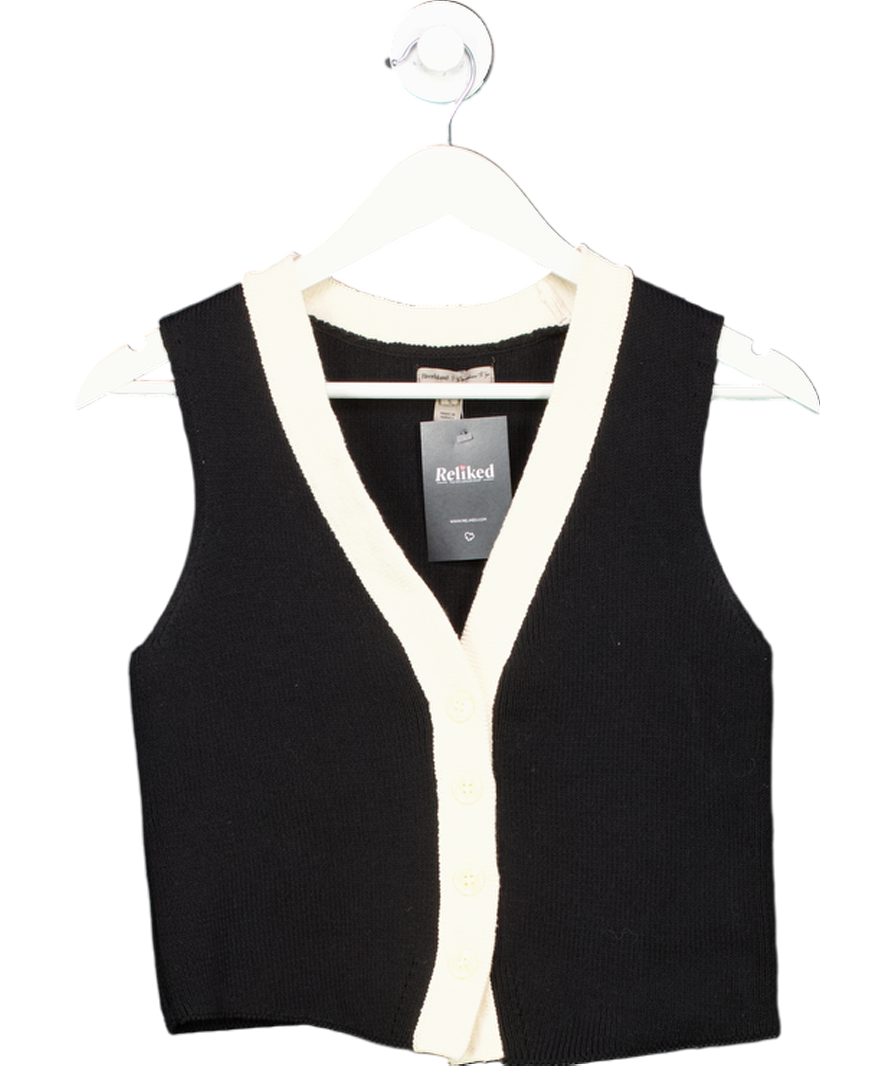 River Island Black Knitted Waistcoat UK S
