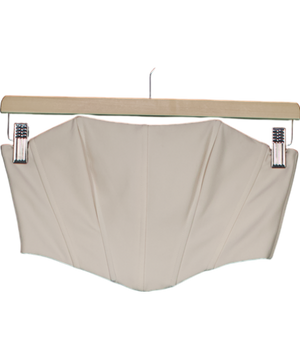 Oh Polly Boned Cream Bandeau Top UK 6