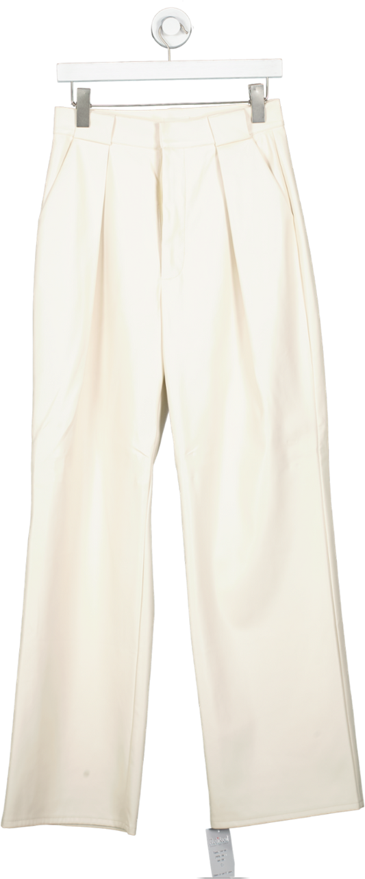 Mother Cream Vegan Leather Trousers W27