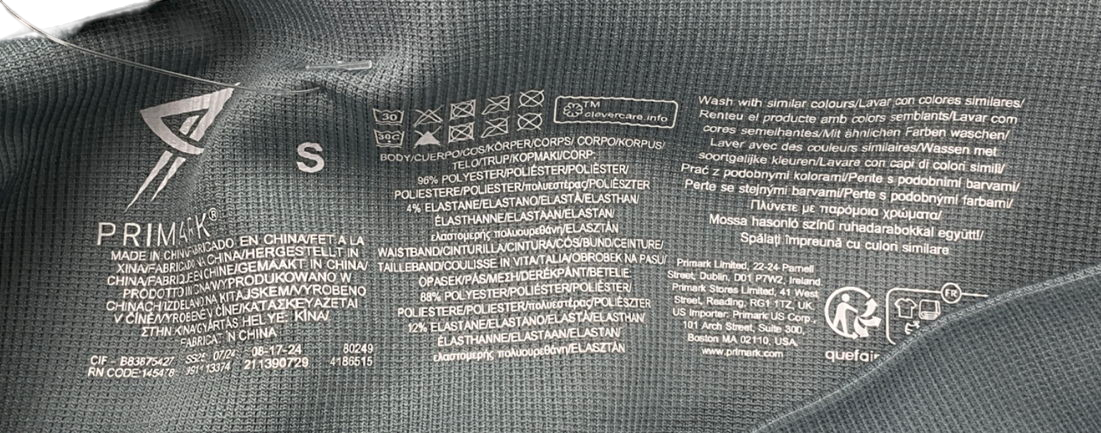 Primark Teal Blue Seamless Sports Bra And Shorts UK S