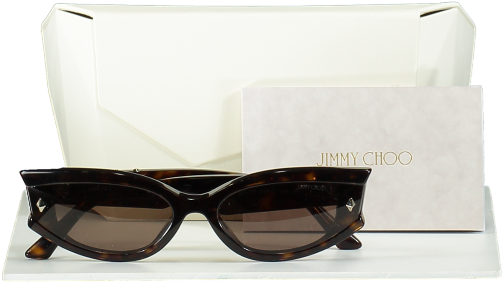 Jimmy Choo Tortoise Shell Cat Eye Sunglasses One Size