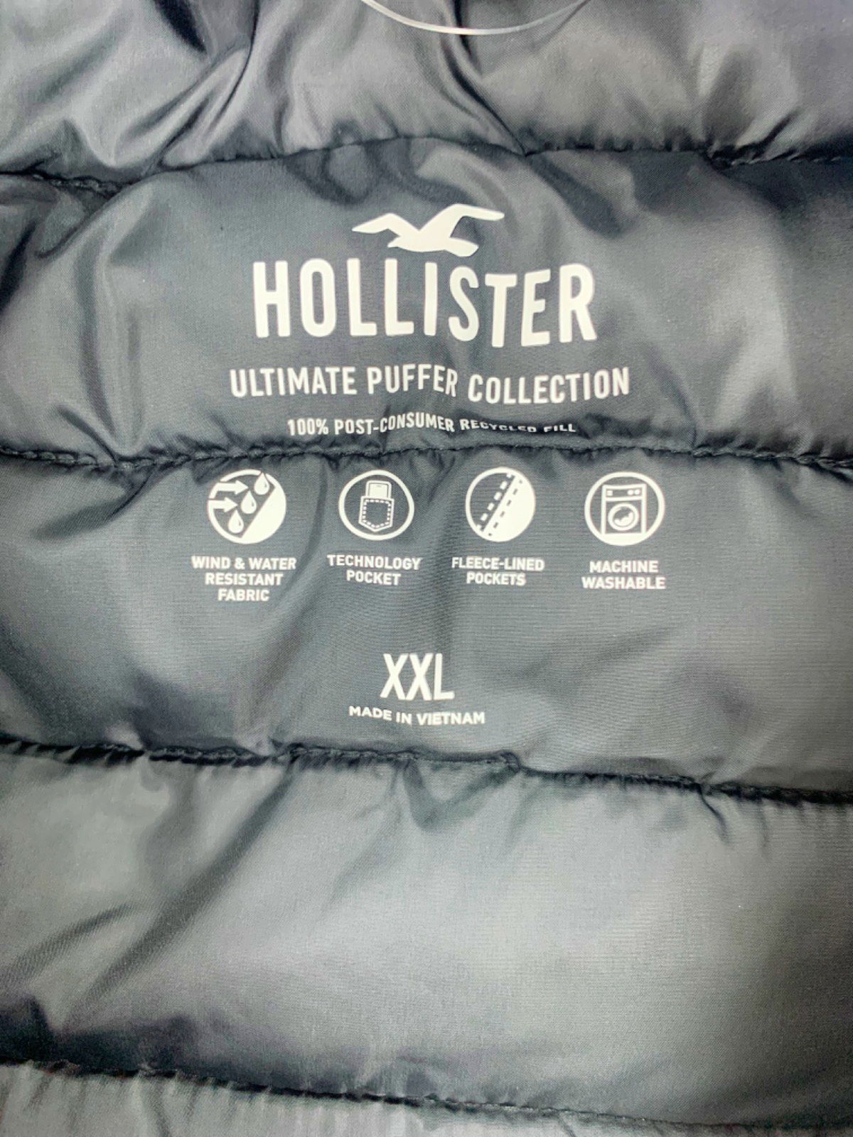Hollister Navy Ultimate Puffer Jacket XXL