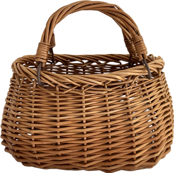 Beige Basket Bag