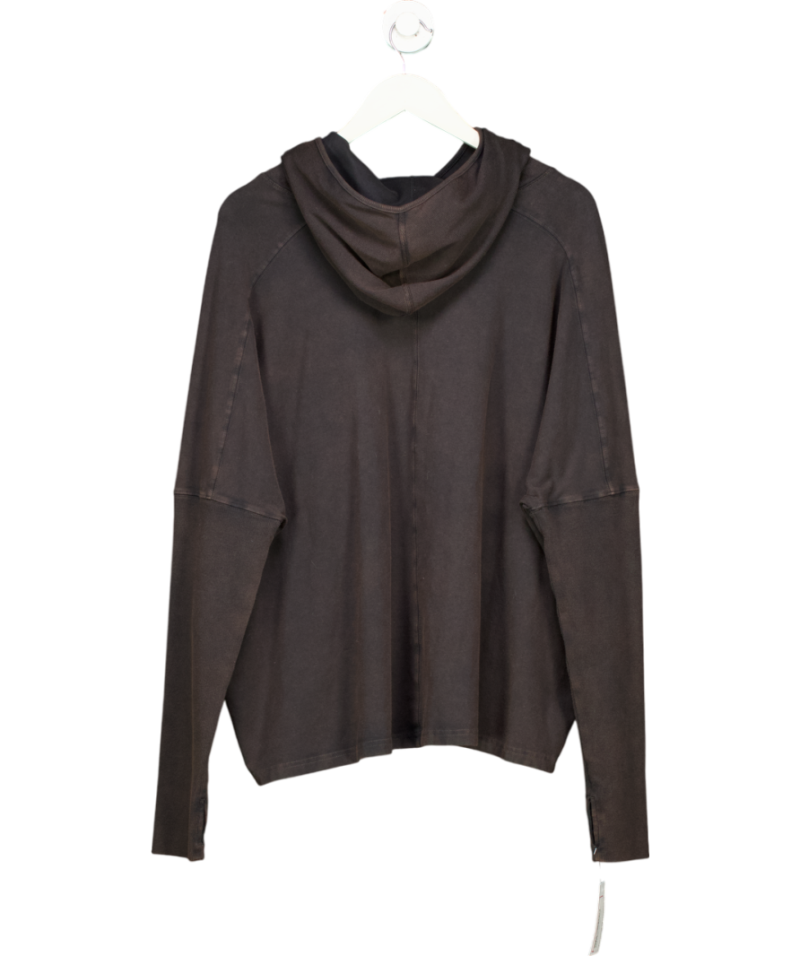 Free People Grey Relaxed Hooded Sweater UK S