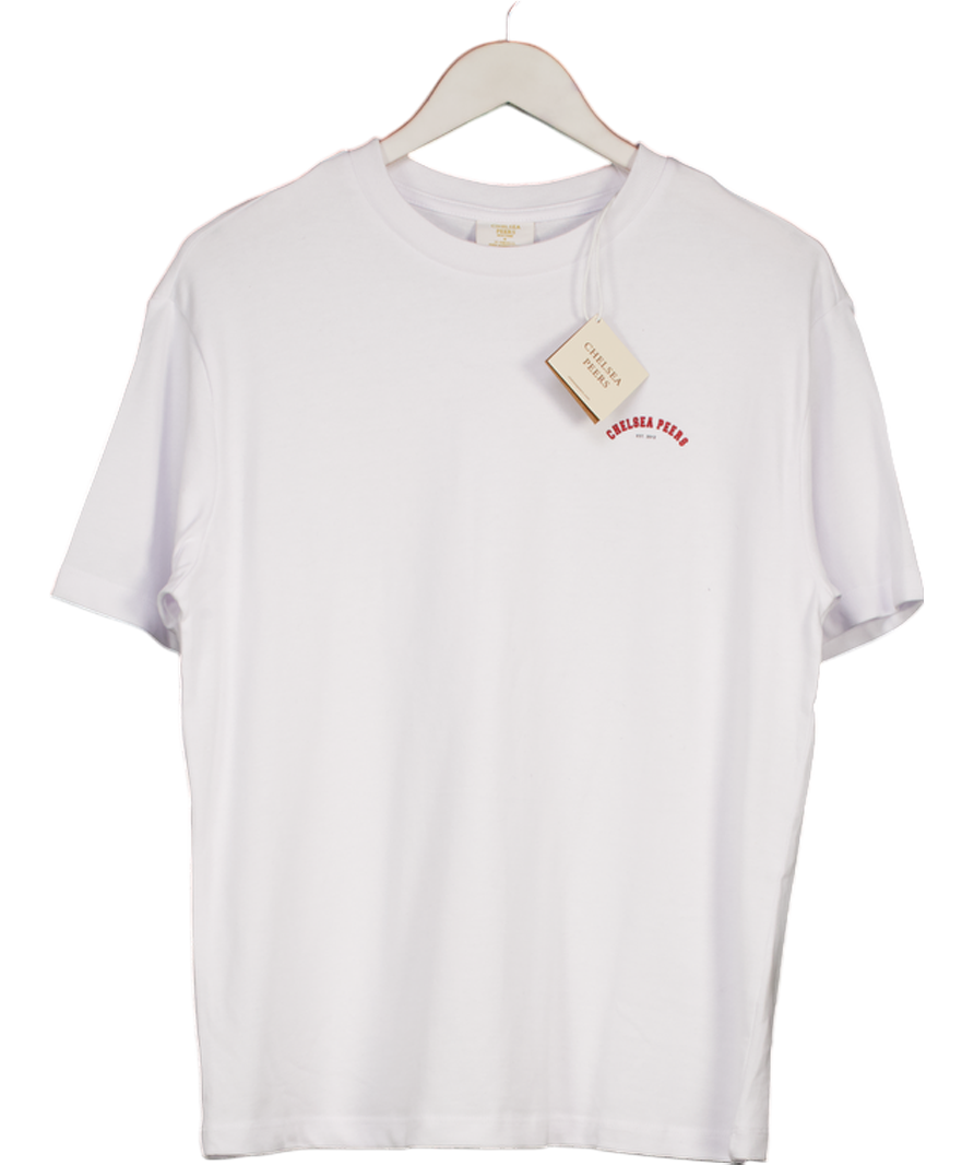 Chelsea Peers White Organic Cotton Logo T-shirt UK 8