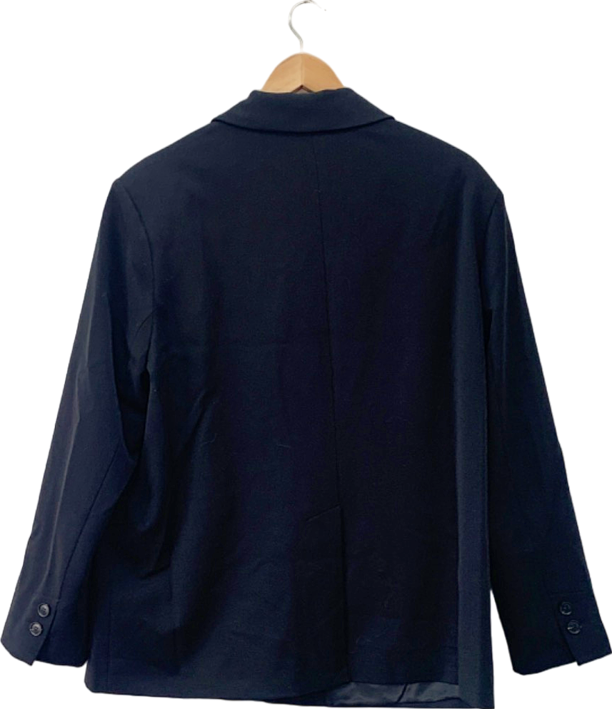 Nasty Gal Black Tailored Single Breasted Blazer UK 12