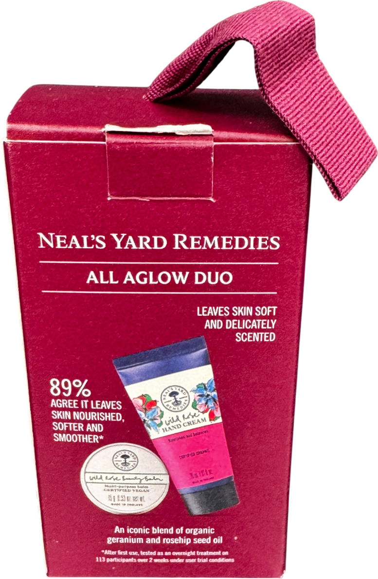 NEALS YARD All Aglow Duo - Wild Rose Hand Cream And Beauty Balm 2-PIECE