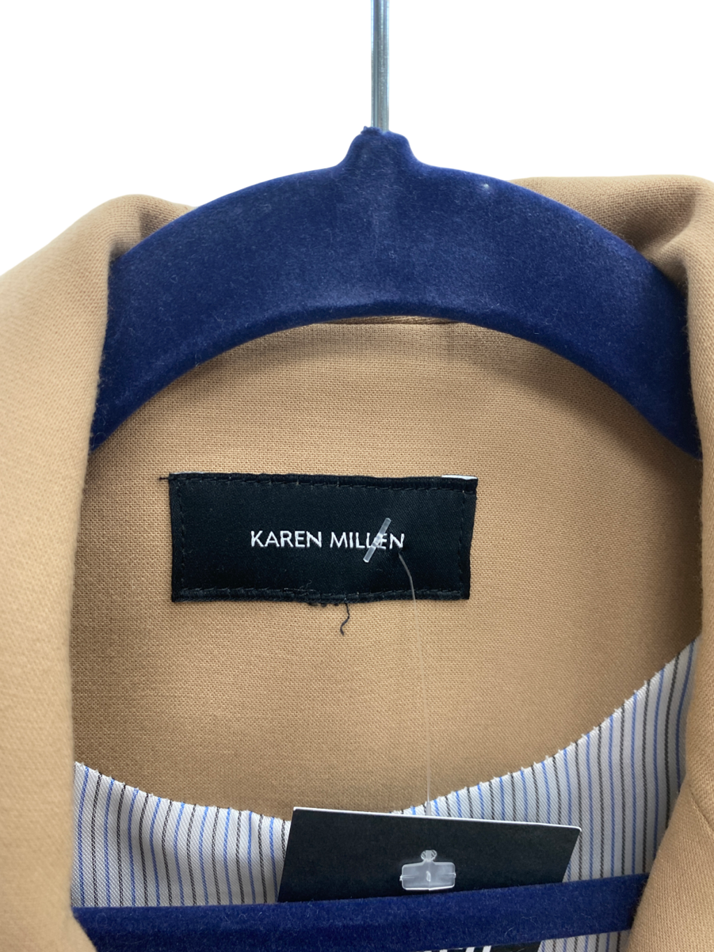 Karen Millen Beige Button Up Belted Waistcoat UK 8