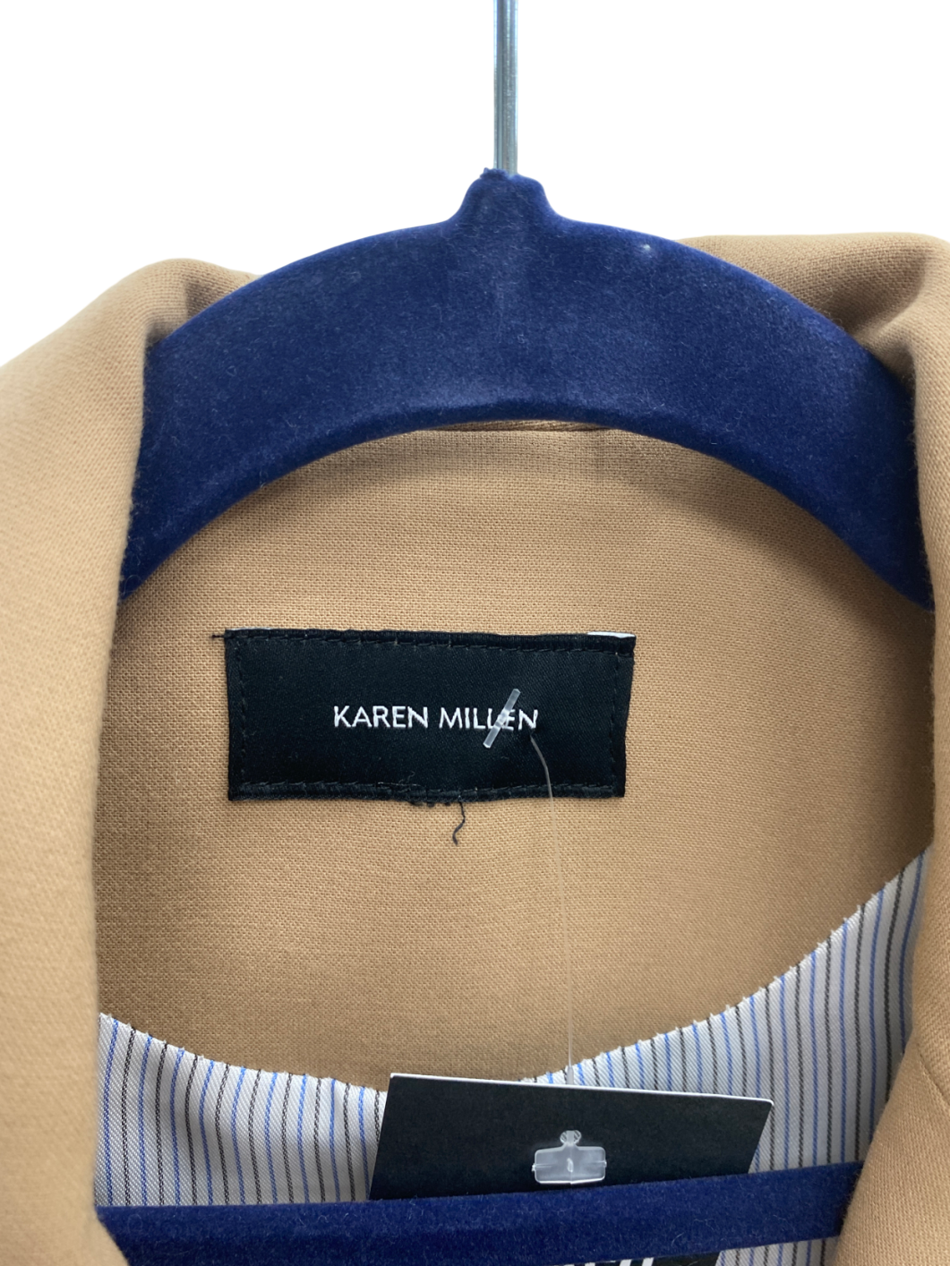 Karen Millen Beige Button Up Belted Waistcoat UK 8