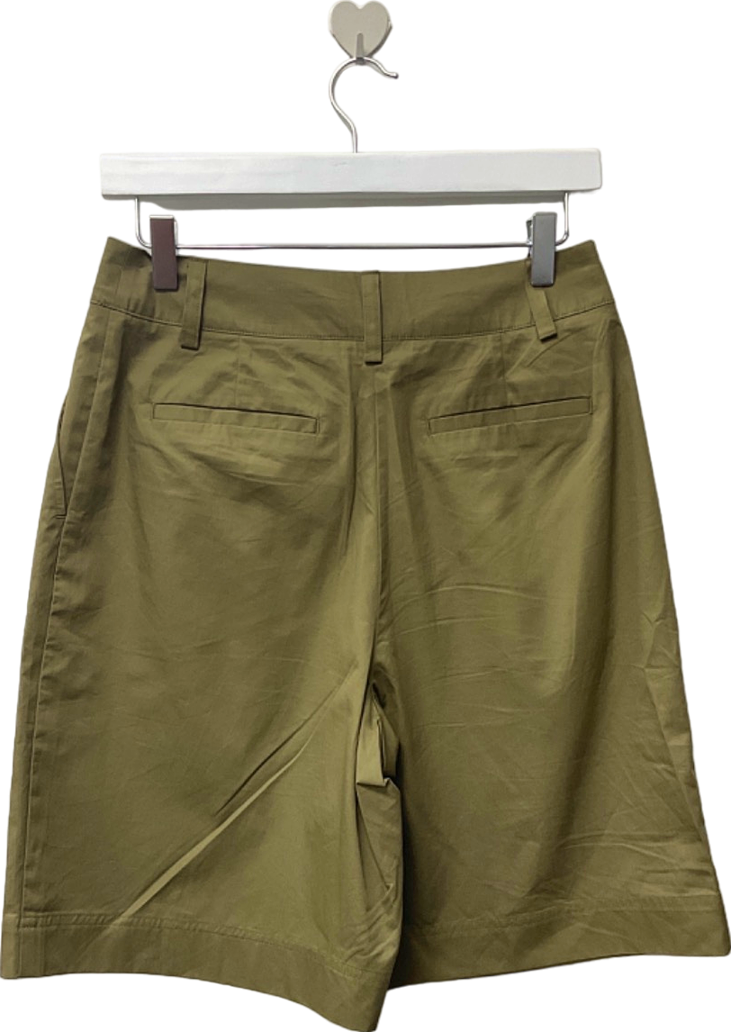 Next Khaki Pleated Shorts UK 8