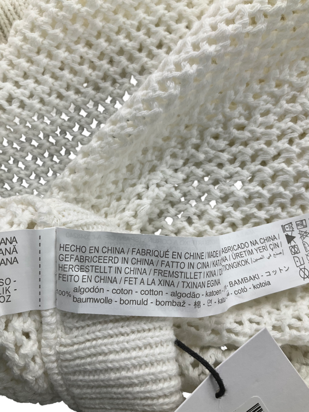 Stradivarius White Open Crochet Shorts With Flower Detail UK M