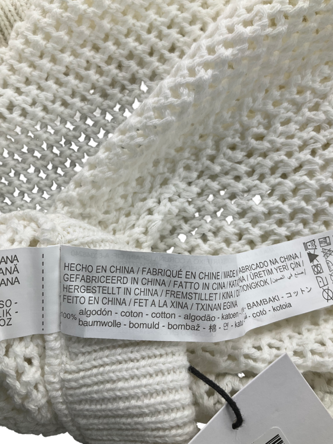 Stradivarius White Open Crochet Shorts With Flower Detail UK M