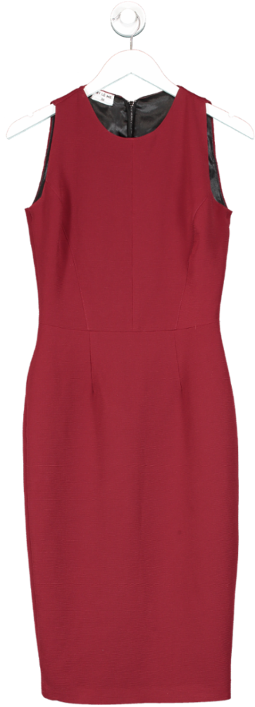 By Le Me Red Textured Midi Dress UK 8