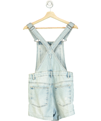 H&M Blue Light Wash Short Dungarees UK 8