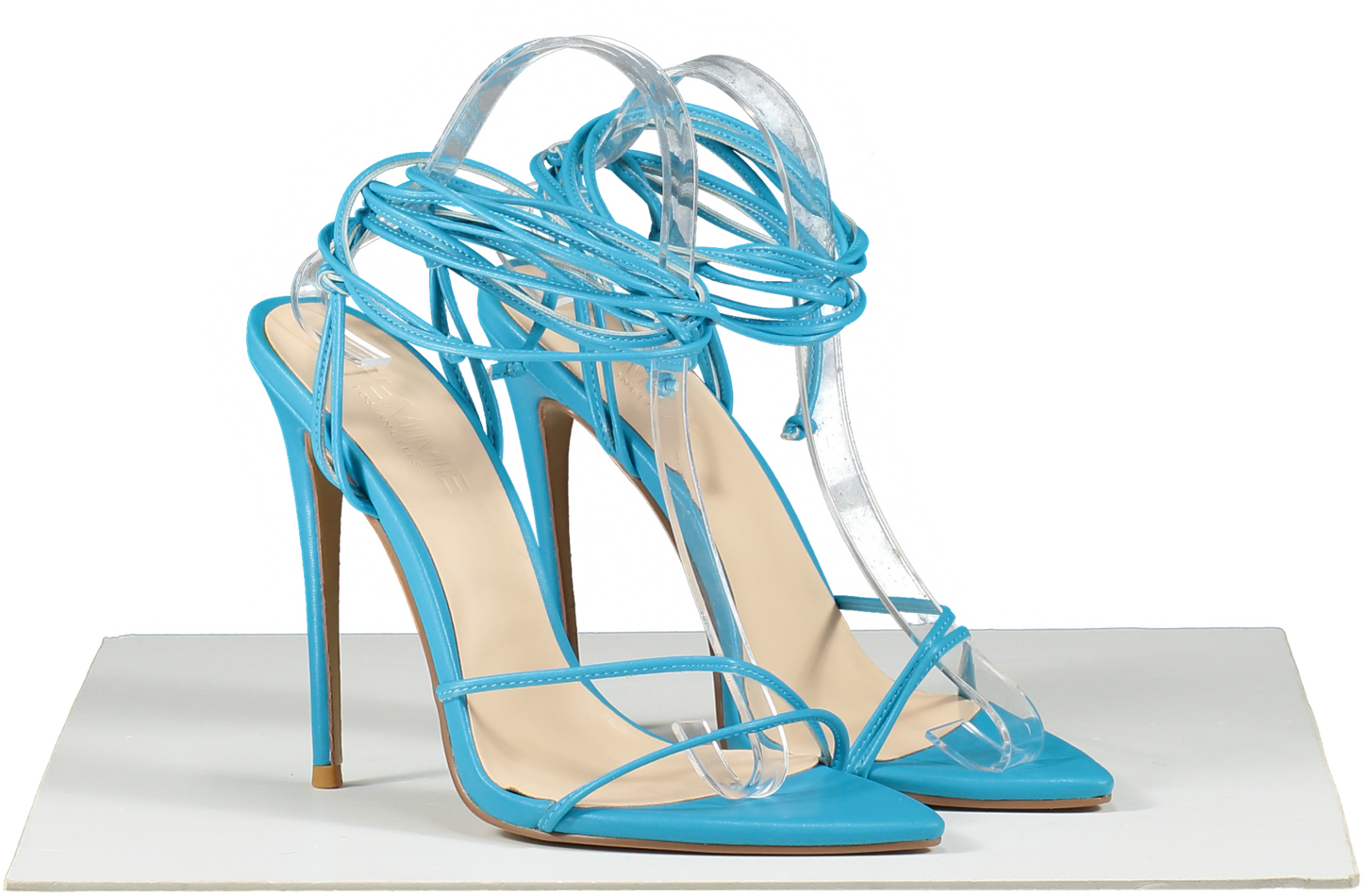 Femme Los Angeles Blue Strappy Sandals UK 6 EU 39 👠