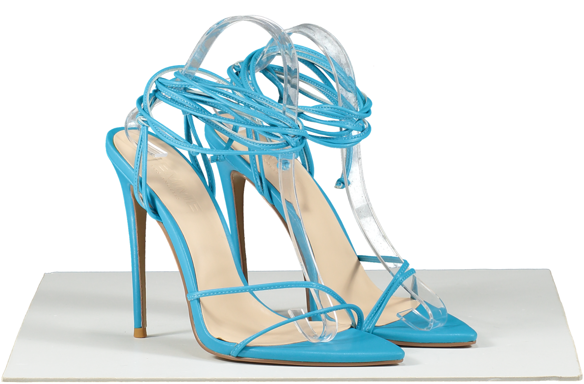 Femme Los Angeles Blue Strappy Sandals UK 6 EU 39 👠