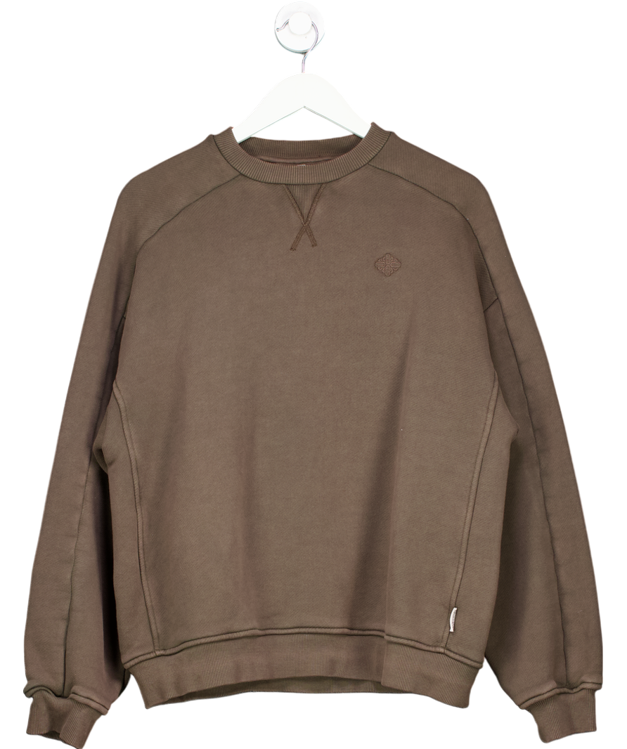 The Couture Club Brown Laundered Classics Seam Detail Sweatshirt UK 10