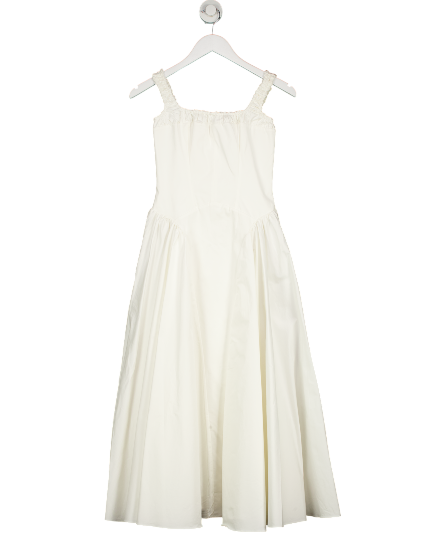 House of CB White Dorothy Cotton Midi Sundress UK S