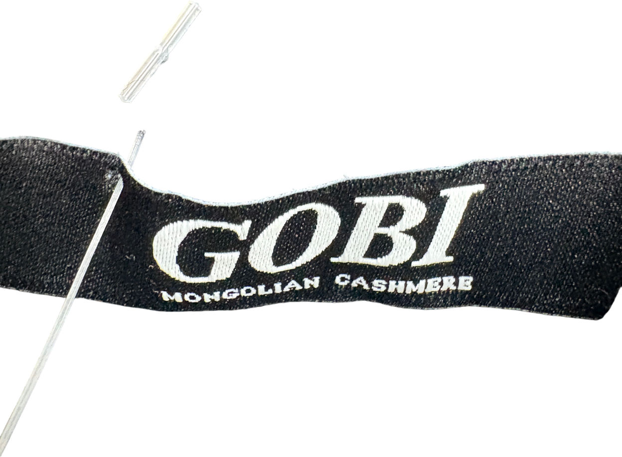 gobi Black Cashmere Polo Jumper UK M