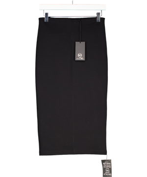 Alexander McQueen Black Midi Pencil Skirt UK S