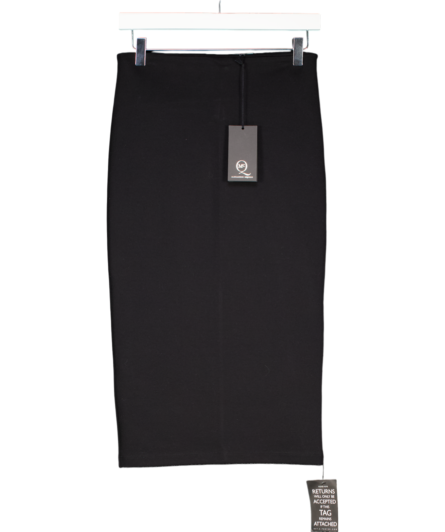 Alexander McQueen Black Midi Pencil Skirt UK S