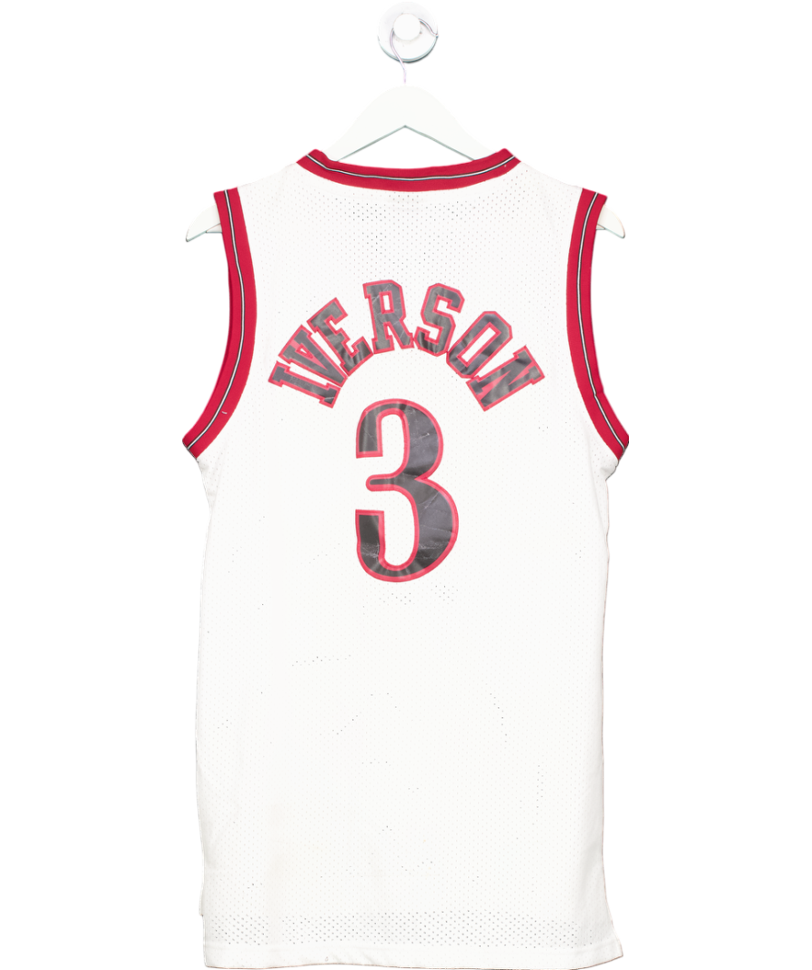 adidas White Sixers Iverson Jersey UK M