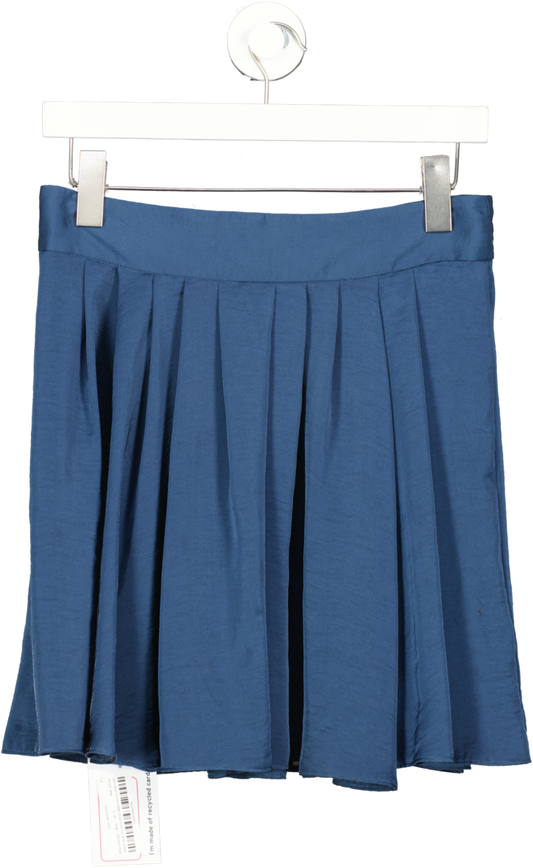 Miss Selfridge Blue Satin Swing Skirt UK 12
