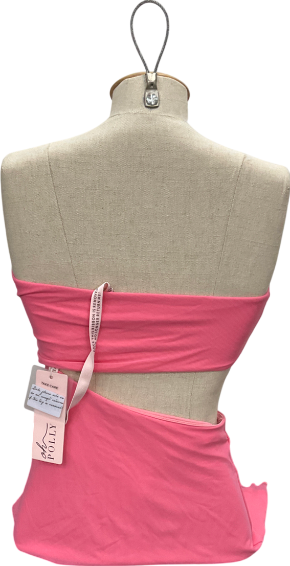 Oh Polly Pink Bandeau Mini Dress UK 12