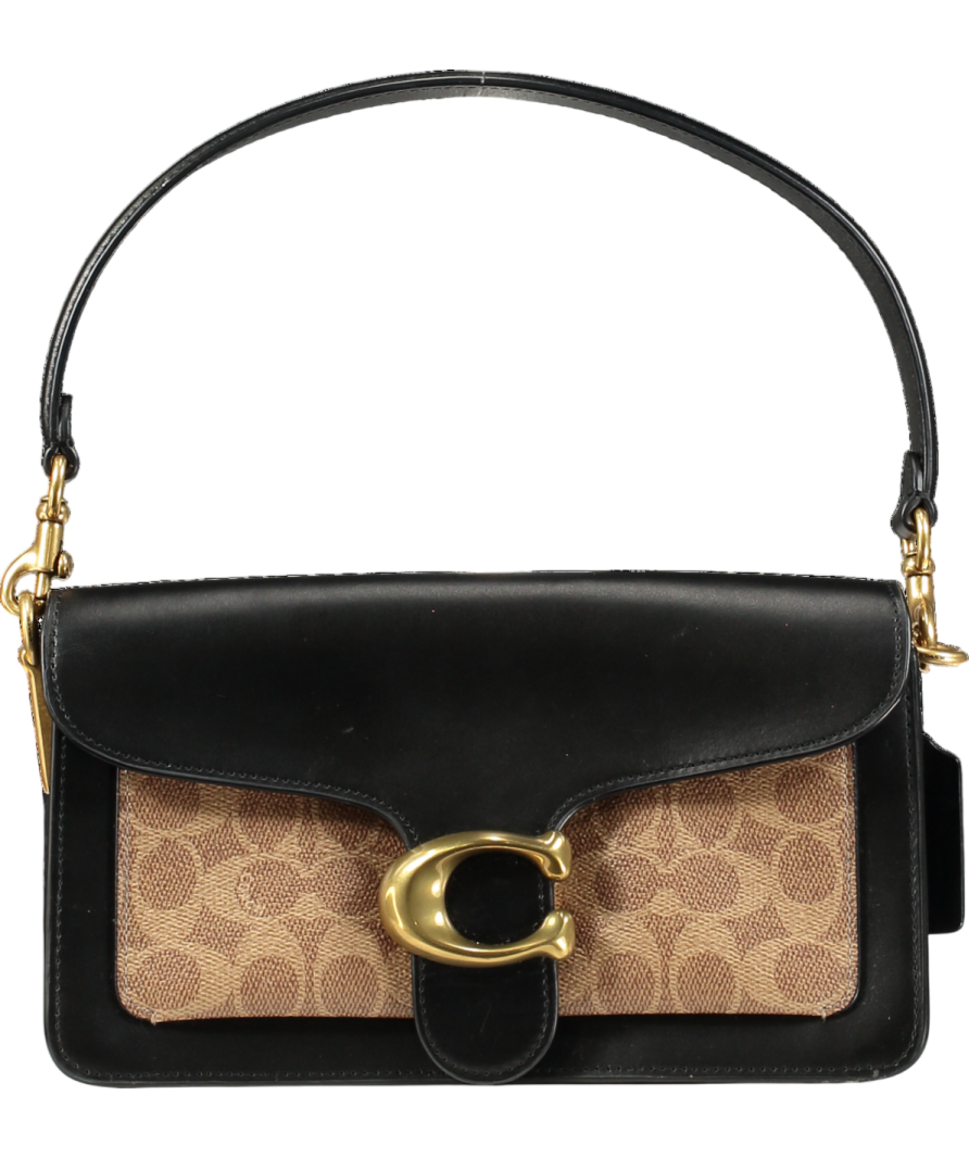 Coach Black Tabby 26 Signature Shoulder Bag